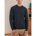 thumbnail image 4 of Coshow Men's Twisted Knitted Sweater Crewneck Slim Fit Casual Pullover Sweaters, 4 of 5