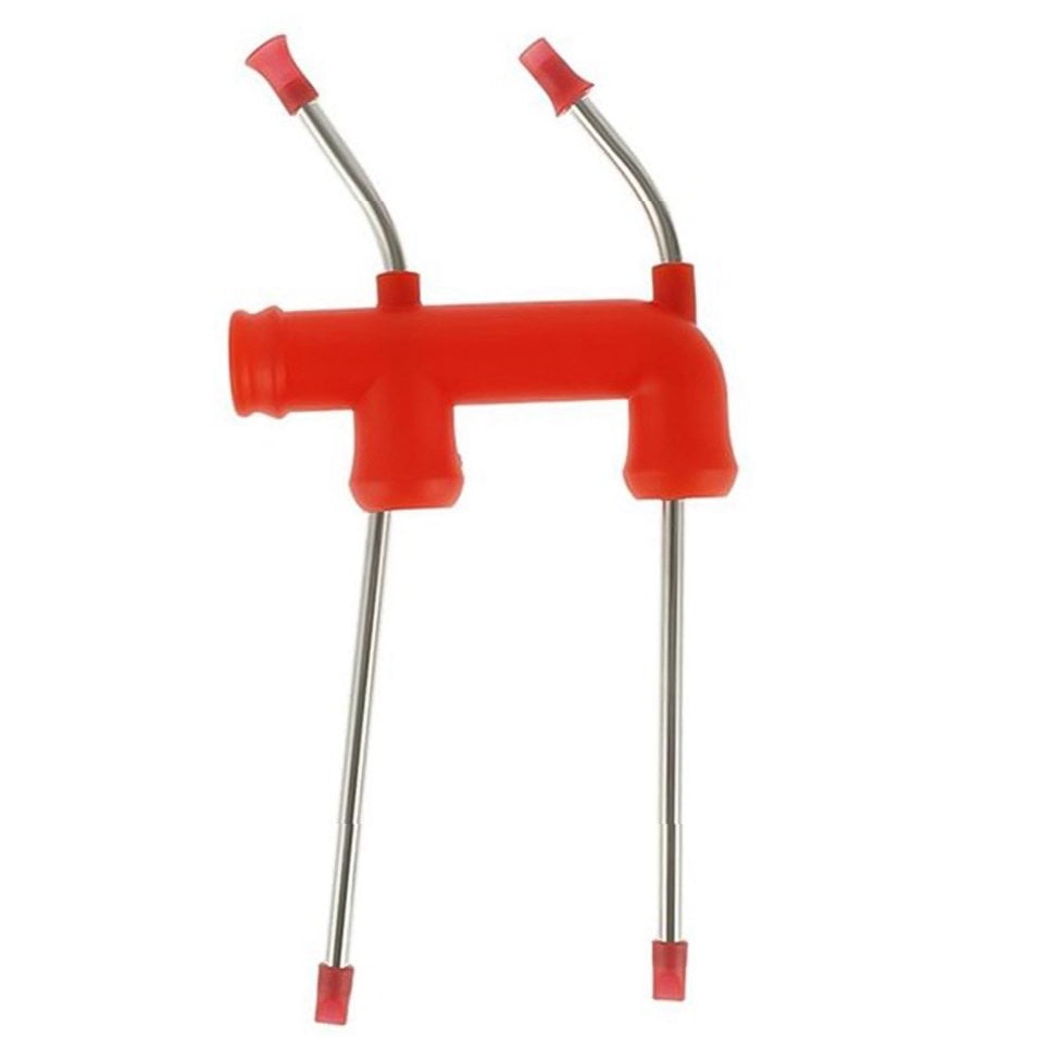 Beer Snorkel Double Drinking Beer Dispenser Funnel Tool for Bar