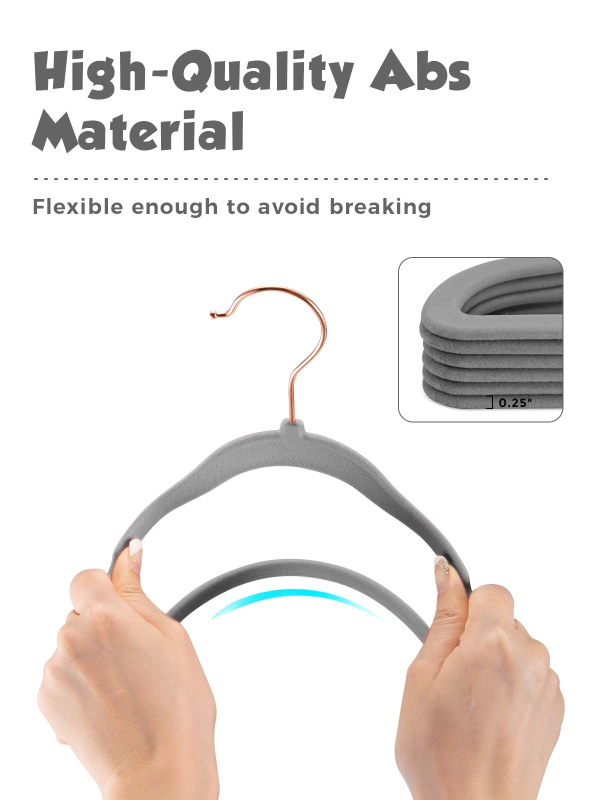 14 inch-50P Gray Clothes Hanger