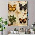 thumbnail image 4 of Qisvanset 12x16 Inch Framed Canvas Wall Art Vintage Botanical Butterfly Green Leaf Rustic Farmhouse Wall Decor Set, 4 of 8