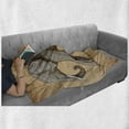 thumbnail image 6 of Animal Soft Flannel Fleece Throw Blanket, Retro Sketchy Style of Side Look Animal Antique Graphic, Cozy Plush for Indoor and Outdoor Use, 60" x 80", Almond Dusk, by Ambesonne, 6 of 6