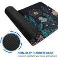 thumbnail image 7 of Floral Mouse Mat, Flower Black Base Gaming Mouse Pad, Rectangle Large Non-Slip Rubber Gaming Mouse Pad with Stitched Edges, Office Mouse Pad for Women Men Kids, 31.5x11.8in, 7 of 7