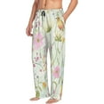 thumbnail image 6 of Logiee bird and butterfly Print Pajama Pants for Men,Men’s Pajama Bottoms,Mens PJ Pants with Pockets & Button Fly-Small, 6 of 6