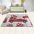 thumbnail image 2 of SKYSONIC Love Heart Truck Non-Slip Area Rug, Floor Carpet Comfort Floor Mats Decor for Indoor Front Porch,Living Room, Bedroom,Kitchen,72"x48", 2 of 5