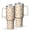 Christmas Camel Holly, variant on 40 Oz Tumbler with Handle,Tumbler with Lid,Double Wall Insulated Cup Stainless Steel Travel Mug,Water Bottle for Iced Tea,Coffee,Cold Beverages,Christmas Santa Duck Holly Beige Pattern
