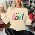 thumbnail image 6 of Craaazy Women's Christmas Shirt Long Sleeve Merry Christmas Sweatshirts Casual Pullover Tops Gifts, 6 of 9