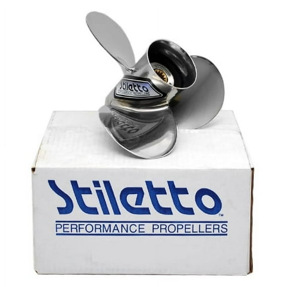 Stiletto 22012 OMC Performance Boat Propeller | 3-RH 12 Inch x 12 Pitch