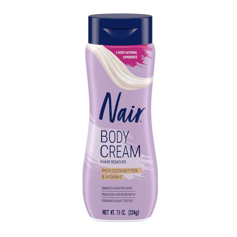 2 pack) Nair Body Cream, Hair Removal Cream with Rich Cocoa Butter