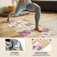thumbnail image 4 of Pioneer Flower Floral Print Pattern Hot Yoga Mat Towel Non Slip for Hot Yoga - Quick-Drying Yoga Mat Cover with 4 Corner Pockets with Travel Bag - Hot Yoga Towel Non Slip 70"x26", 4 of 6