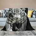 thumbnail image 2 of HENGT  Tiger Blanket - Soft Cozy Throw Blanket for Couch Sofa Bed Travel,Animal Blanket Gifts for Women Kids, White Tiger Fuzzy Blankets,, 2 of 6