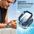 thumbnail image 3 of XiHAMA Waterproof Case Compatible with Apple Watch SE (2nd Gen) Series 6 5 4 Screen Protector, Tempered Glass Hard PC Bumper Face Cover, 3 of 7