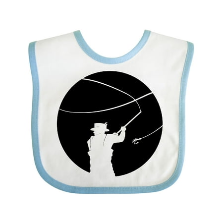 

Inktastic Fly Fishing Silhouette Gift Baby Boy or Baby Girl Bib