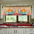 thumbnail image 3 of Yayeee Kitchen Curtains Set of 2 Light Filtering 57"x24" Over Sink Window Panels, Goldfish, 3 of 7