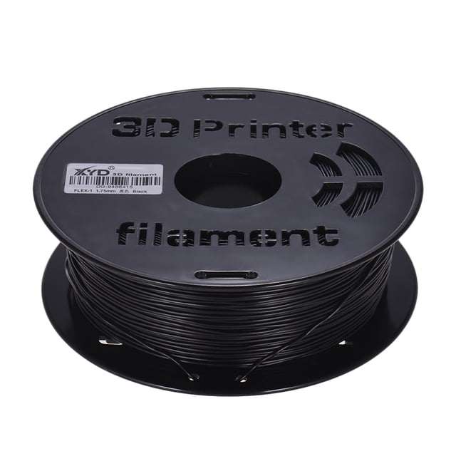 1KG / Spool 1.75mm Flexible Material de impresión de filamento TPU Suministros Blanco, Negro, Transp Tomshoo Negro