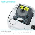 thumbnail image 2 of GREENCYCLE 6PK Compatible for DYMO D1 Label Tape 45018 12mm Black on Yellow for LabelManager 160 210D 260P 280 360D 420P 450Duo Wireless PnP Colorpop, 2 of 7