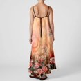 thumbnail image 3 of WILLBEST Dresses pour Femmes Robe Maxi Contrastée Bretelles Spaghetti Tenues d'Été Voyage Sans Manches Longue Dresses, 3 of 5