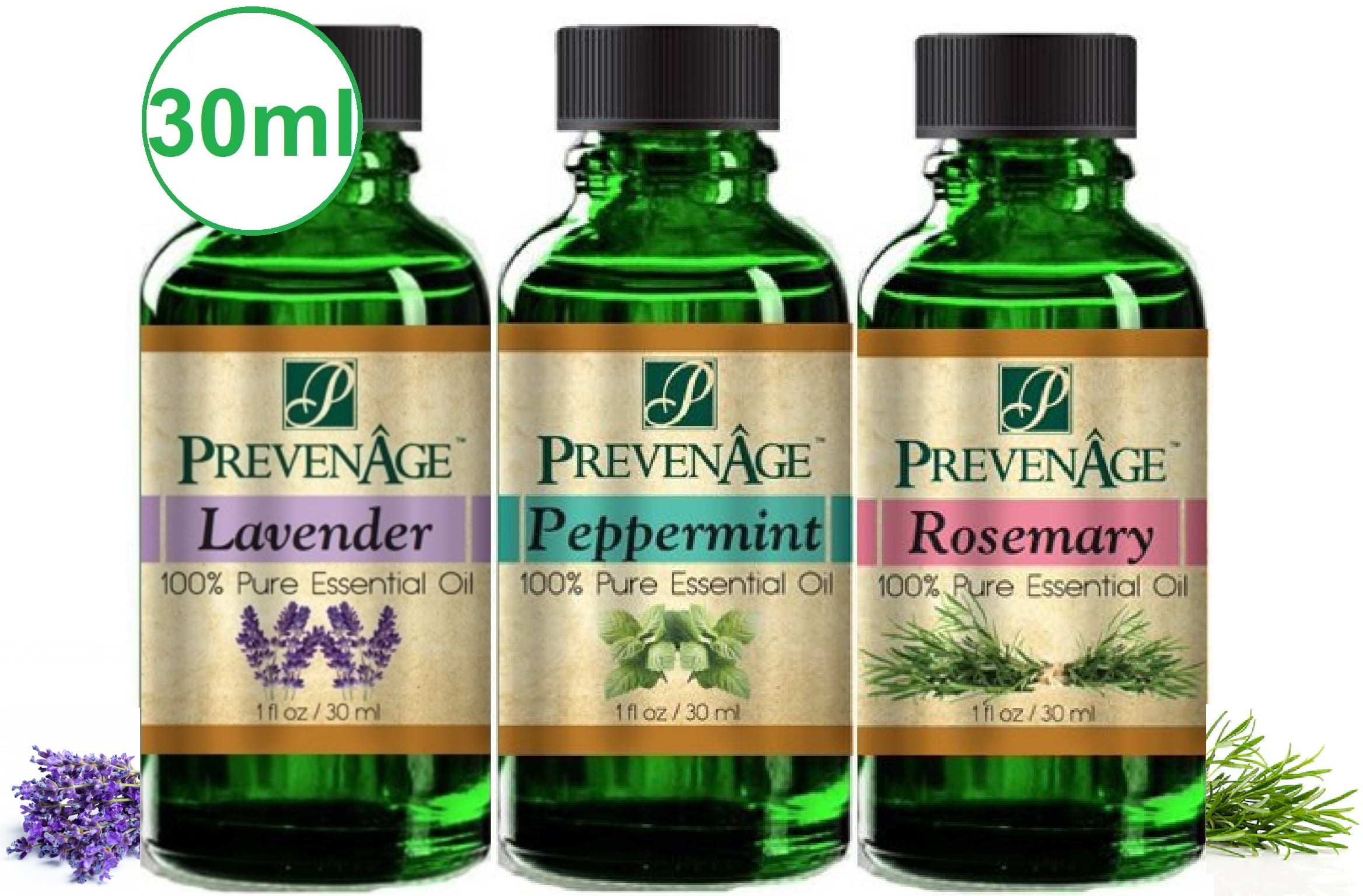 (PEPPERMINT OOS)Essential Oil Gift Set of 3 Aromatherapy Peppermint