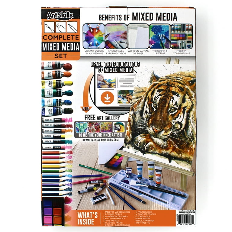ArtSkills Multi-Medium Complete Art Kit for Beginner Unisex Kids and Teens,  Drawing Set, 80 Pieces 