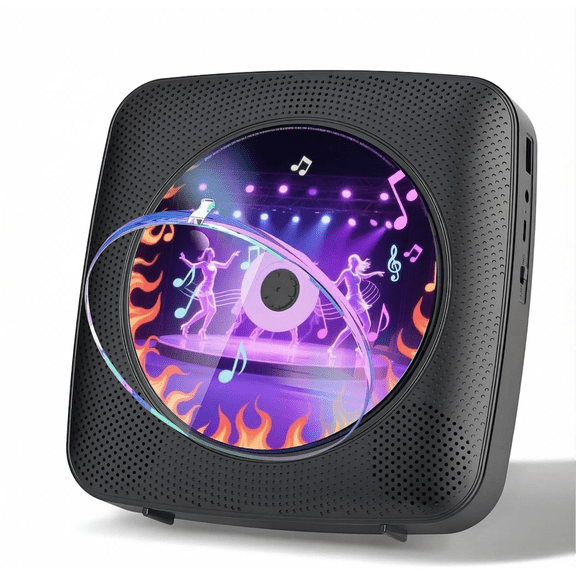 Gueray Portable CD Player Bluetooth: CD Players for Home Rechargeable Desktop Wall Portable CD Player with Bluetooth & Dual Speakers Music Player