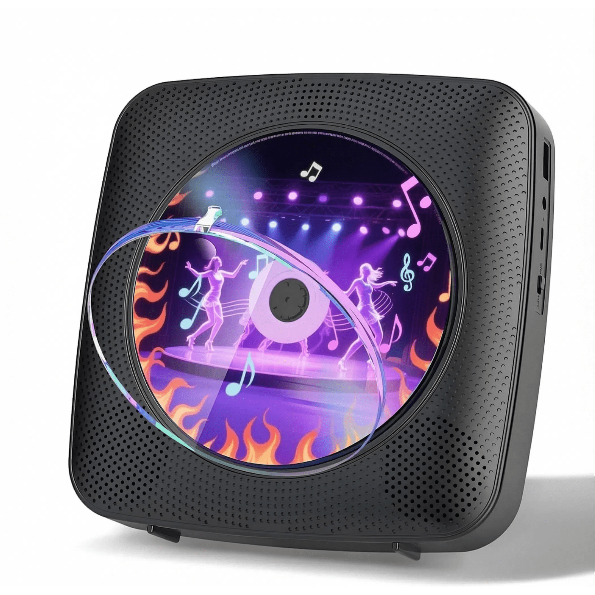 Gueray Portable CD Player Bluetooth: CD Players for Home Rechargeable Desktop Wall Portable CD Player with Bluetooth & Dual Speakers Music Player