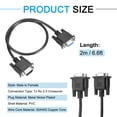 thumbnail image 2 of Uxcell DB9 RS232 Serial Cable Null Modem Cord 2-3 Crossover Extension Cable for Data Communication 6.6 ft  Male to Female, 2 of 6