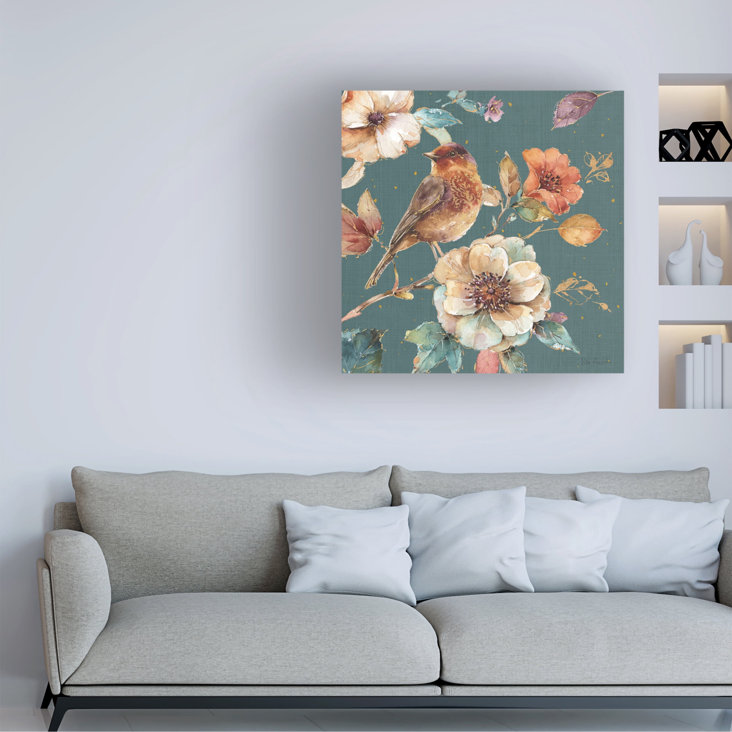 Trademark Fine Art "Spiced Nature XVI Teal WAL" Canvas Art by Lisa Audit