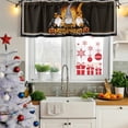 thumbnail image 5 of Halloween Curtain Valances for Windows, Kitchen Valance Window Treatments Panel 2 Pack, Gnomes Horror Pumpkin Bat Black Birds Dots Rod Pocket Short Curtains for Bathroom Bedroom 60 x 18 Inch, 5 of 8