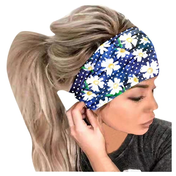 Head Bands for Women's Hair Stretchy Print Wrap Headbands