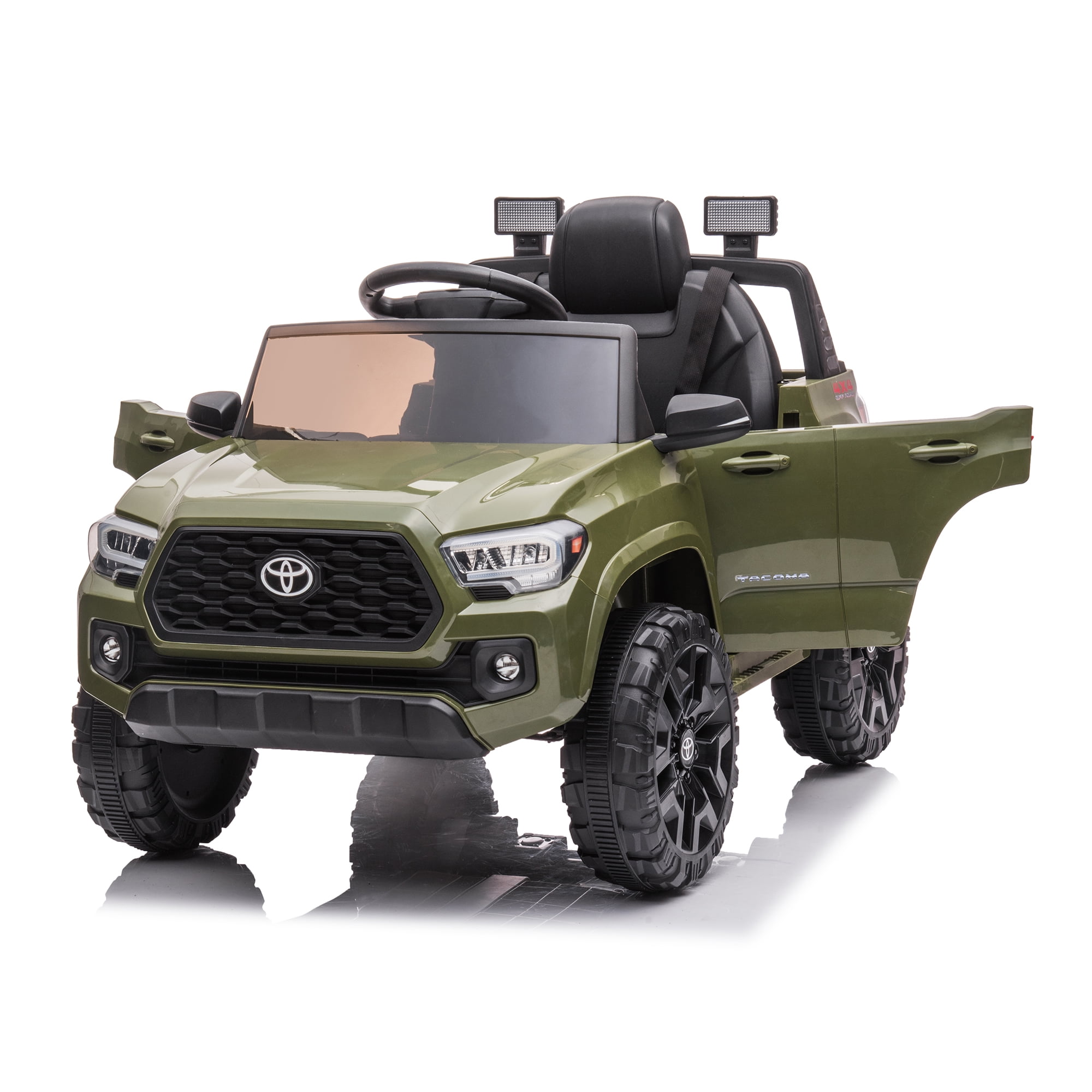 CIPACHO 12V Electric Cars for Kids, Licensed Toyota Tacoma Ride On Car, Remote Control Truck Car for Boys Girls, Battery Powered Kids' Vehicles with MP3, FM, LED Lights, Green CIPACHO 12V Electric Cars for Kids, Licensed Toyota Tacoma Ride On Car, Remote Control Truck Car for Boys Girls, Battery Powered Kids' Vehicles with MP3, FM, LED Lights, Green