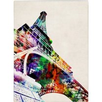 Trademark Art 'Eiffel Tower' Canvas Art by Michael Tompsett