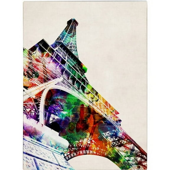 Trademark Art 'Eiffel Tower' Canvas Art by Michael Tompsett