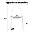 thumbnail image 2 of Set of 2 Modern Dining Kitchen Chairs Plastic Molded Armless Side Chairs with Metal Legs For Indoor Outdoor Patio, 2 of 14