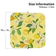 thumbnail image 3 of Kll Square Drink Coasters Set Of 4,Pu Leather Absorbent Coasters Set Decorative Coffee Cup Coasters Housewarming Gift For Home Decor-Lemon, 3 of 9
