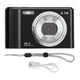 thumbnail image 1 of Digital Camera 2.4 Inch IPS Screen 2.7K 48MP 8X Zoom Autofocus Portable Digital Camera for Kids Students Black, 1 of 4