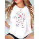thumbnail image 1 of Camiseta de mujer Ropa de verano básicaWomen'S Fashion Polka Dot Elephant Print T-Shirt, Casual Crew Neck Short Sleeve Top, Polyester Knit Fabric with Medium Stretch, All-Season Comfort Summer TeeFa, 1 of 6