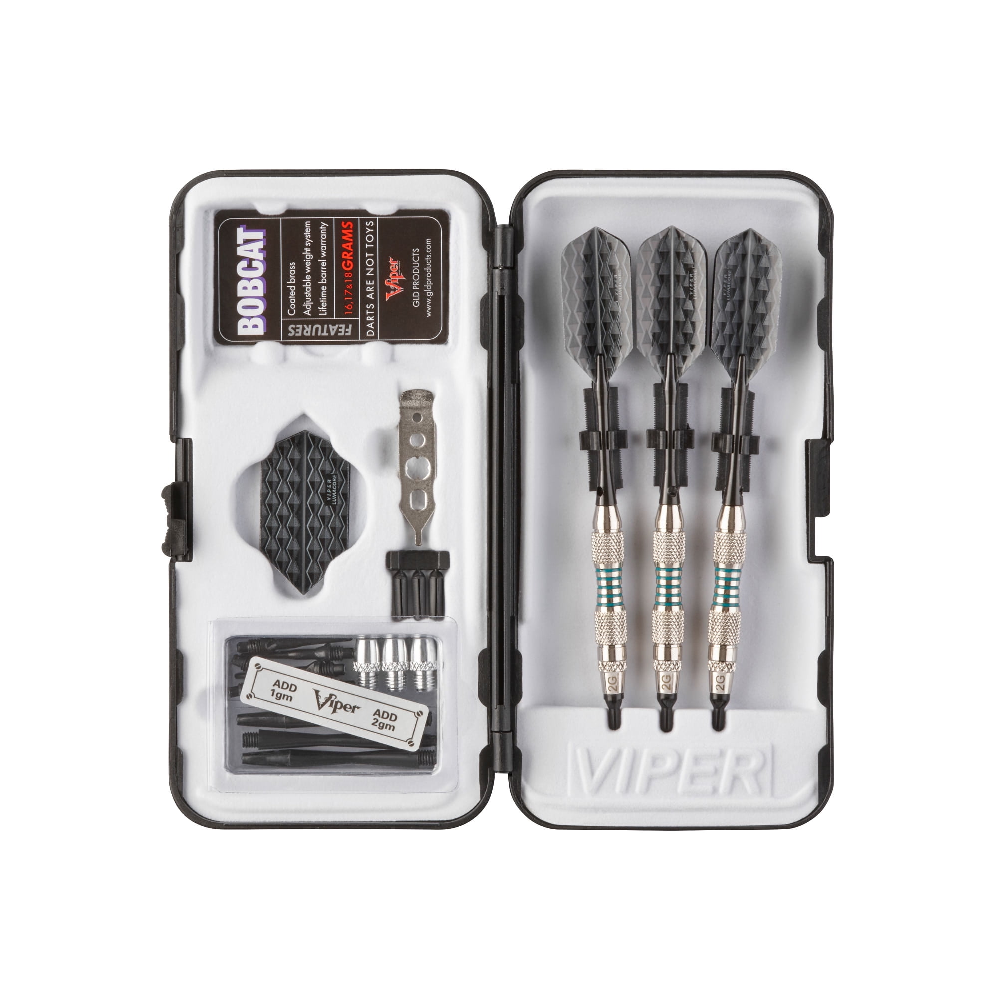 Viper Bobcat Adjustable Soft Tip Darts Green Rings 16-18 Grams