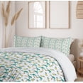 thumbnail image 6 of Ambesonne Tropical Duvet Cover Set, Pine Trees and Pineapples, 2-Calking, White Seafoam, 6 of 7