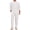 White, variant on DARING DIVA Men's 2-Piece Linen Long Sleeve Beach Sets Shirt and Pants M White