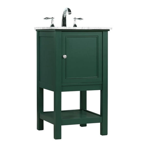 19 inch single bathroom vanity in green