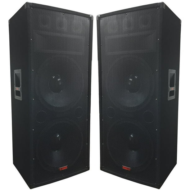 DJ Speaker, PA Speaker A Pair of Dual 15" Speakers 1500 Watts 3way