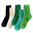 thumbnail image 2 of Xiao Hua 10 pares de calcetines de algodón para mujer, finos, suaves, cómodos, transpirables, de vestir, por encima del tobillo, para negocios, informales y deportivos (azules)., 2 of 2
