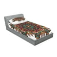 thumbnail image 2 of Ambesonne Mandala Fitted Sheet & Pillow Sham Set, Pattern, Twinxl, Multicolor, 2 of 2