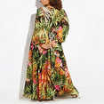 thumbnail image 3 of Robe Maxi Bohème pour Femmes, Robe d'Été Tropicale à Fleurs, Manches Longues, Coupe Ample, Robe de Plage, 3 of 6