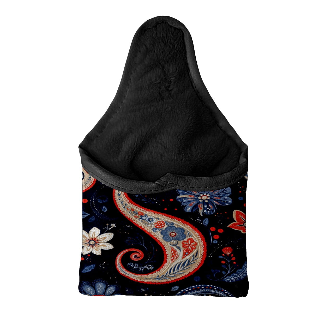 Golf Mallet Putter Cover Premium Leather Waterproof Golf Putter Head Cover with Magnetic Closure Paisley Pattern