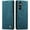 Blue, variant on QLTYPRI Case for Samsung Galaxy S24, Vintage PU Leather Wallet Case Card Slot Kickstand Magnetic Closure Shockproof Flip Folio Case Cover for Samsung Galaxy S24 - Brown