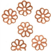 Genuine Copper Open Petal Flower Bead Caps 7mm (50)