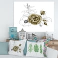 thumbnail image 2 of Designart ' Eucalyptus Branches With Anemone Bouquet Flower I ' Traditional Canvas Wall Art Print, 2 of 4