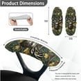 thumbnail image 6 of SCRAWLGOD Stretch Office Chair Slipcover with Arm Rest Protector Removable Rotating Chair Slipcovers Anti-Slip High Back Chair Cover, 3 PCS, Camo Hunting Forest Deer Green, L, 6 of 7