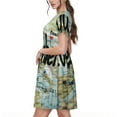 thumbnail image 2 of Logiee I Haven't Been Everywhere But Its On My List Print Womens Summer Dress,Casual Short Sleeve Sundresses,Beach A-line Shift Dress with Pockets, 2 of 6