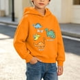 thumbnail image 6 of Toddler Boys Graphic Hoodie Long Sleeve Casual Cute Pullover Kids Cotton Sweatshirt Orange 4 T, 6 of 9
